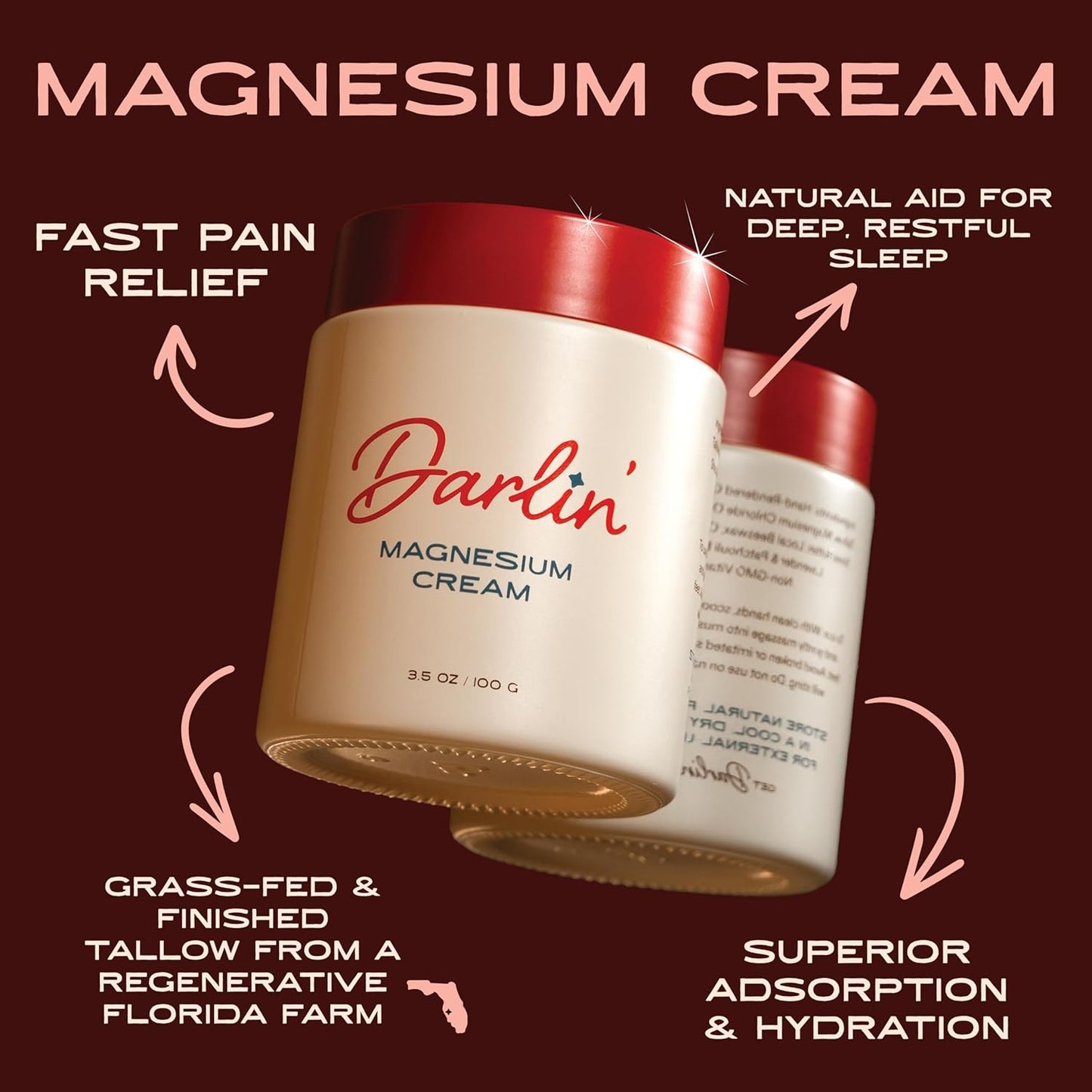 Tallow Magnesium Cream, 3.5oz - Darlin' Skincare