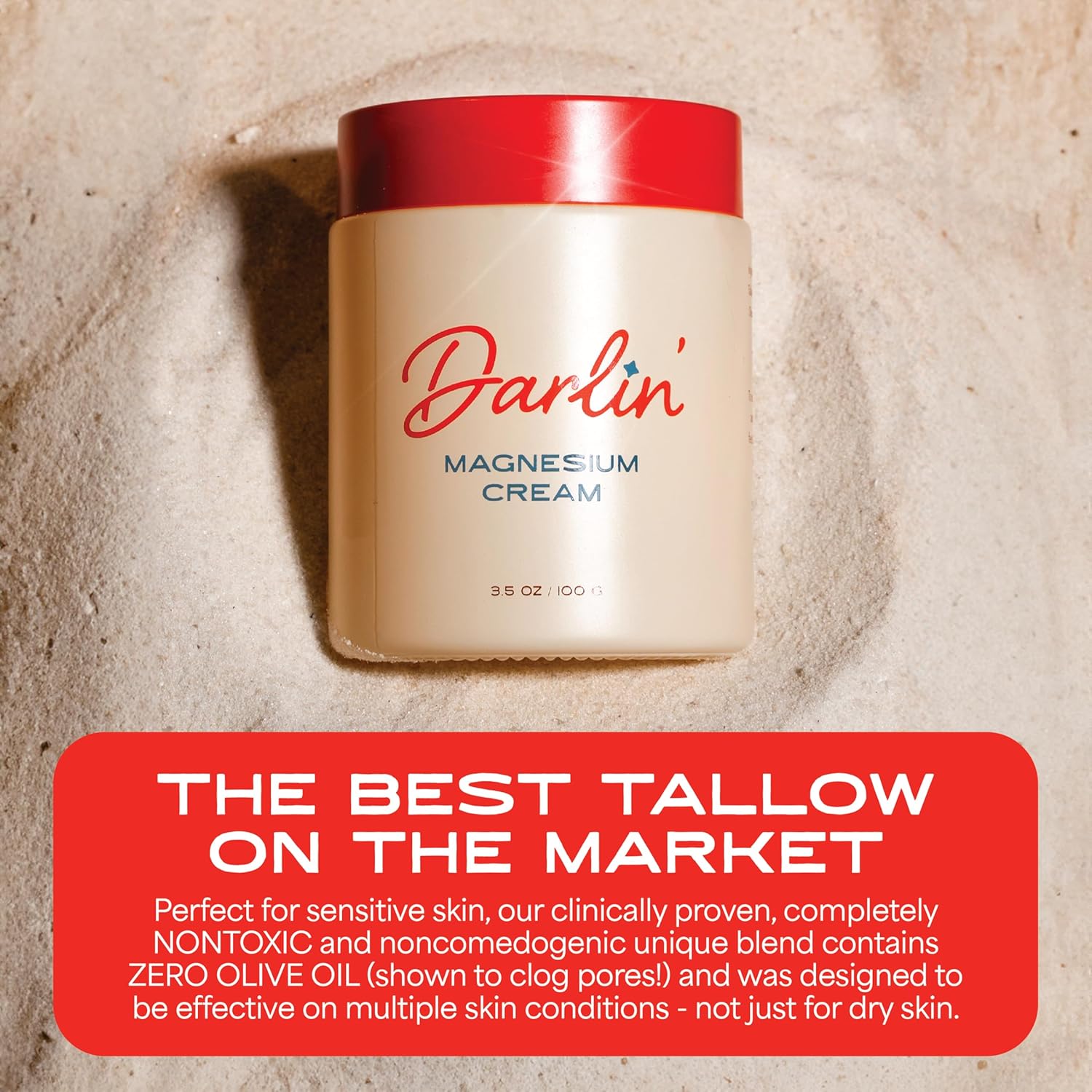 Tallow Magnesium Cream, 3.5oz - Darlin' Skincare