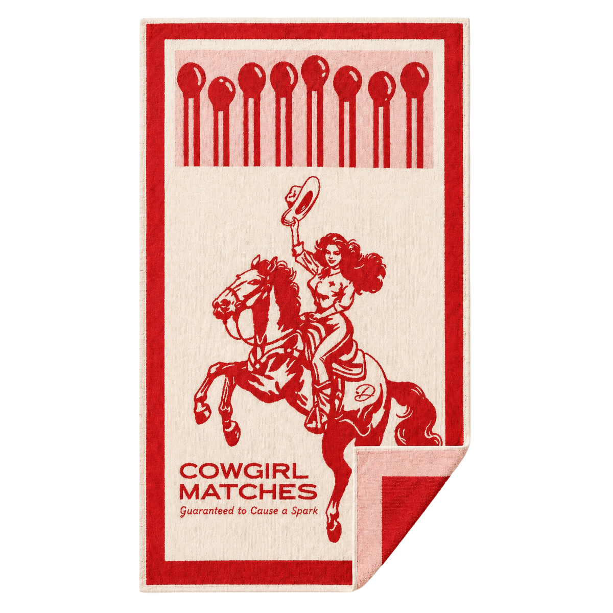 Cowgirl Matches 100% Cotton Towel